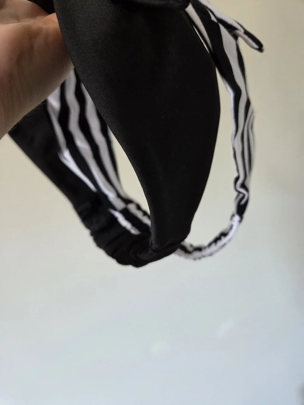 NWT Lele Sadoughi Set of 2 Betty Headbands Black & White Bow Stretch